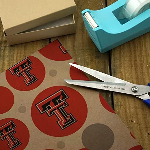 GRAPHICS & MORE Texas Tech University Raiders Logo Premium Kraft Gift Wrap Wrapping Paper Roll - Image 3