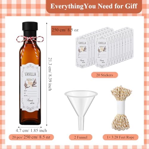 Queekay 20 Pack Mini Swing Top Glass Bottles - Image 3