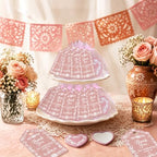 50 Set Cielito Lindo Mexican Baby Shower Party Favors, Heart-Shaped Mirrors with Organza Bags & Thank You Cards, Pink Talavera Party Gifts Bulk for Guests Bridal Shower Wedding Gender Reveal Party - Image 4