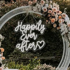 Happily Ever After Neon Sign,Custom Wedding Neon Sign, Wedding Backdrop Neon Light Wedding Gifts Party Welcome Signs,Valentine Day GiftSize:18x17inches - Image 3