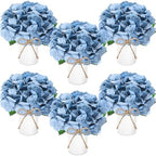 Mimorou 6 Set Floral Table Centerpiece Fake Hydrangea Decor, Dusty Blue by Mimorou