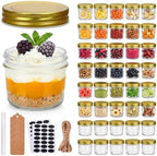 QAPPDA 4oz Glass Jars With Gold Lids,Mini Mason Jars Canning Jars by QAPPDA