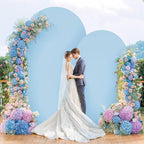 6.6FT Blue Arch Backdrop Cover - Polyester Fitted Wedding Arch Stand Covers Round Top Chiara Arch Backdrop Cover for Birthday Party Banquet Photo Background Decoration - Image 6