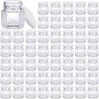 Nuogo 100 Pack 1.5oz Mini Hexagon Glass Jars Bulk Honey Jars, White by Nuogo