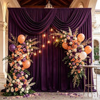 20ft x 10ft Purple Backdrop Curtains for Parties, 4 Panels 5ft x 10ft Wrinkle-Free Drapes for Lavender Wedding Engagement Bridal Shower Baby Shower Birthday Magic Theme Party Halloween by Gewonelife