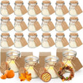 MTLEE 24 Pcs Fall Jar Candles Holiday Candle Gifts Natural Wax Jar with DIY Tag Cards Gift for Halloween Party Favor Home Supply Decor, Scents of Fall Wreath/Pumpkin/Apple/Comfort by MTLEE