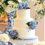 Norme 3 Pcs 7.87 Inches Pre-Made Blue Hydrangea Cake Toppers, Faux Flowers Decor for Wedding Cakes, Birthday, Baby Shower & Baptism Party Decorations, Floral Theme Cake Decor - Image 5