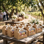 50 Pack Large Gable Box with Window, 9"x6"x6" Kraft Paper Party Favor Treat Box, Goodie Gift Boxes with Handle, Lunch Togo Boxes for Christmas Birthday Wedding Picnic Bakery Catering - Image 6