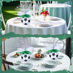 72 Pieces Soccer Paper Lanterns Centerpieces Decorations 8'' Soccer Lanterns Table Centerpieces with Metallic Foil Centerpiece Wrapping Paper and Ribbons for Soccer Birthday Party (72 PCS, Soccer) - Image 7