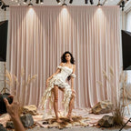 30x10FT Backdrop Curtains with Rod Pockets - Wrinkle Free Photo Stage Backdrop 6 Panels Curtains Drapes for Photography Wedding Party Baby Shower Decorations (Nude Blush) by Unknown