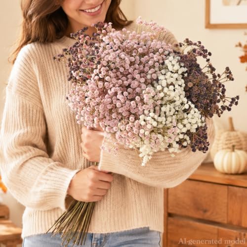 Pink Babys Breath Artificial Flowers, Pink Fall Decor, Dusty Rose Flowers - Image 4
