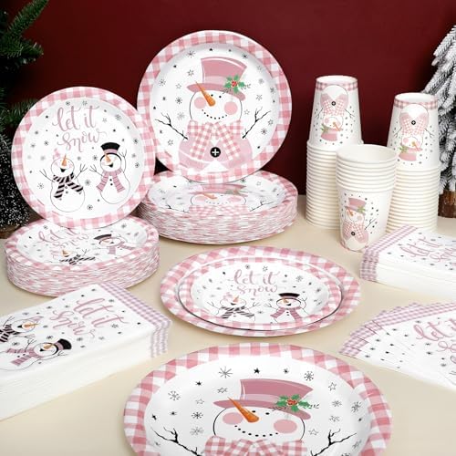 Funnymoom 250 Pcs Winter Snowman Party Decorations For Christmas - Image 6