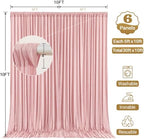 30x10FT Backdrop Curtains with Rod Pockets - Wrinkle Free Photo Stage Backdrop 6 Panels Curtains Drapes for Photography Wedding Party Baby Shower Decorations (Tea Rose) - Image 4