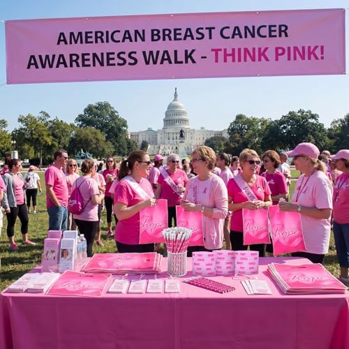 Resurhang 200 Pcs Breast Cancer Awareness Items Bulk, Pink Ribbon Gifts - Image 4