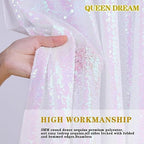 Backdrop Curtains Glitter 6 Panels Iridescent Sequin Background 2ftx8ft - Image 3