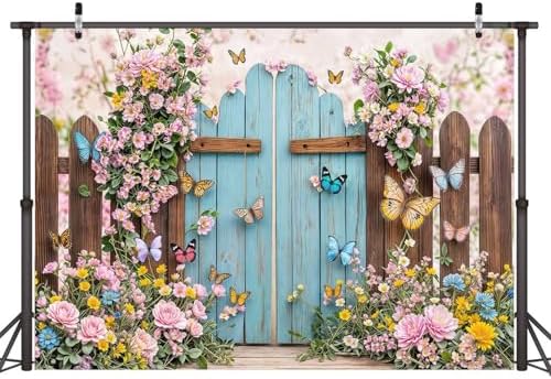 15x10ft Butterfly Floral Backdrop for Photography Spring Butterfly Flowers Girls Birthday Party Decorations Background Wedding Baby Shower Party Cake Table Decor Photo Booth Props - Image 4