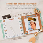 Keepsake Baby Memory Book for Baby Boy or Girl – Timeless Woodland Baby Journal Scrapbook Photo Album for First 5 Years – Milestone Book to Record Every Event from Birth to Age 5 - Image 5