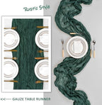 12 Pack 35 x 120 Inch Emerald Green Table Runner Cheesecloth 10Ft - Image 6