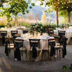 Black Satin Chair Sashes, 6 x 108 inch, 50 Pcs - Image 3
