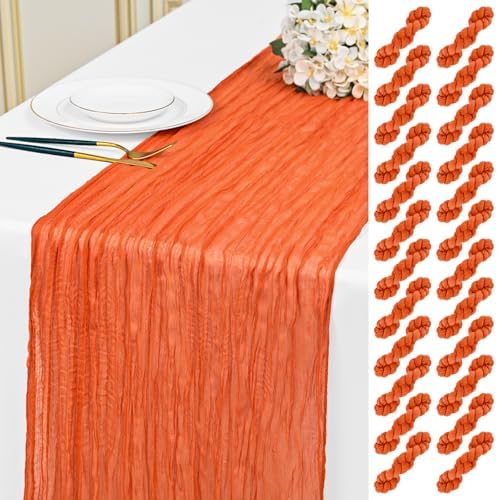 24 Pack Orange 10Ft Cheesecloth Table Runner by Unknown