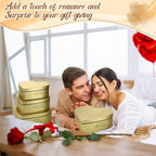 Glenmal 3 Pcs Heart Shaped Gift Boxes with Lids,Gold - Image 6
