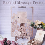 Wedding Guest Book Alternative, Rustic Guest Book Wedding Reception with Wooden Box and 80pcs Hearts, Guest Book Signs for Wedding Anniversary Birthday Party Baby Shower Decorations - Image 6