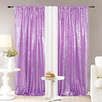 Eternal Beauty Lavender Sequin Backdrop Curtains, 4 Panels 2x8FT - Image 4