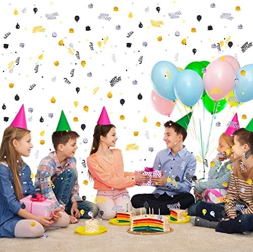 WILLBOND 3000 Pcs Birthday Confetti Metallic Foil Party Decorations,None (Pack of 5) - Image 6