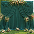 50ft x 10ft Wrinkle Free Hunter Green Wedding Backdrop Curtains for Party Bridal Shower Reception Decorations Green Fabric Curtain Backdrops Drapes for Photography Baby Shower Birthday Background by Tao-GePartyDecorations