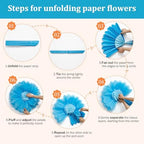 Serwalin 8 Pcs 31.5*24*20" Colorful Giant Paper Flowers Decoration for Wall - Image 6