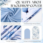 Mindsoft 2 Pcs Blue Flower Arch Cover Backdrop - Image 5