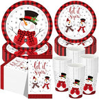Funnymoom 250 Pcs Winter Snowman Party Decorations For Christmas by Funnymoom