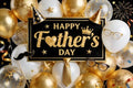 10x8ft Fathers Day Backdrop Golden and White Balloons Happy Father's Day Decorations Background Golden Tie I Love Dad Party Family Party Baby Shower Party Banner Photo Booth by ZJRBJB