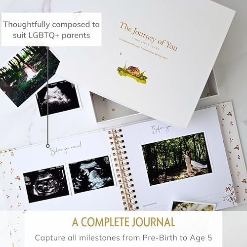 Personalized Baby Memory Book, 4x6 Photo Cover, First 5 Years, Woodland - Image 3