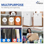 Perco White Perforated Round Circle Dot Sticker 3-Inch Labels — 3 Rolls, 1,500 Stickers - Printable Labels for Logos, Pricing, Instructions & Product Info - Made in USA - Image 3