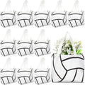 12 Pcs Volleyball Canvas Tote Bags for Kids Sports Party Favor by SilTriangle