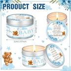 MTLEE Bear 24 Pcs Baby Shower Party Favors Candles Lavender Scented Baby Shower Favors for Guests Rustic Tealights Candles Gender Reveal Return Gifts(Blue, 1.2 oz) - Image 2