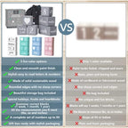Gray Monthly Milestone Blocks with Bag. Baby Age Blocks for Girl or Boy Baby Photo Props. Month Baby Milestone Blocks with Grammatically Correct Month and Year - Image 5