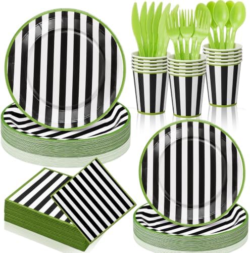 Honeydak 210 Pcs Halloween Plates and Napkins Party Supplies by Honeydak