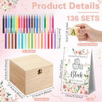 Marsui 136 Pcs Baby Shower Blocks to Decorate Game Kit, Flower - Image 2