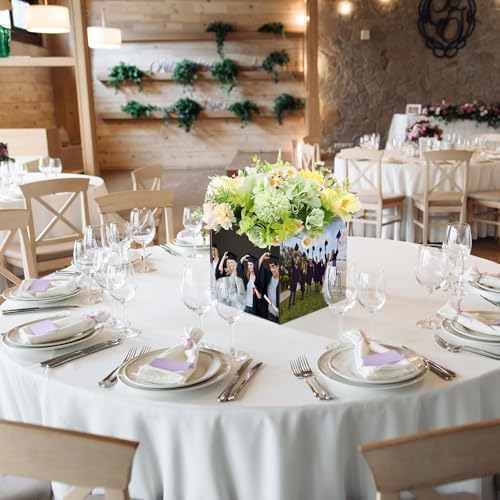 Weysat 4 Pcs Blank Sublimation Box Centerpieces for Baby Shower Wedding Birthday 6 Inch Wood Photo Display Gender Reveal Centerpieces Table Decoration Bridal Shower Birthday Party Favor - Image 3