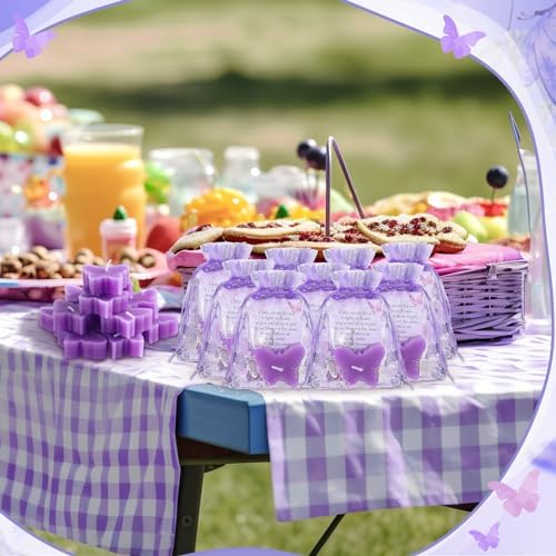 MTLEE 50 Sets Butterfly Candle Baby Shower Favors for Guests, Purple - Image 6