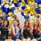 142Pcs Red White and Blue Balloon Arch Garland Kit, and 148pcs Navy Blue Gold Balloon Arch Garland - Image 6