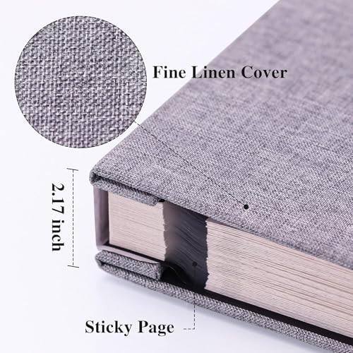 Vienrose Photo Album with Window Self Adhesive 13x12.6 120 Pages Light Grey - Image 2
