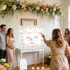 Wildflower Baby Shower Diaper Game Set Baby Shower Favor 1 Spring Floral Games Board Diapers 10 Pink Plastic Balls 1 Wildflower Game Instruction Sign for Flower Gender Reveal Games Decoration - Image 5