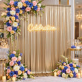 20ftx10ft Thick Champagne Sequin Backdrop Curtain Panels for Parties, Wrinkle Free Glitter Sparking Photo Backdrop Drapes, 4 Panels 5x10ft Shimmer Back Drop Cloth for Wedding Birthday Photography by LeegleriTableSkirt
