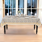 Ridhi Goldenrod Yellow Block Print Cotton Rectangle Table Cloth, 60x102 - Image 7