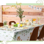 Potchen 452 Pcs Woodland Plates Napkins Party Supply, Sage Green - Image 4