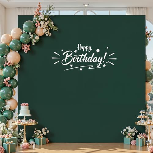 Square Backdrop Arch Cover Hunter Green 6.6FT x 6.6FT Square Arch Backdrop Covers Stretchy Spandex Fitted Square Backdrop Cover for Birthday Party Wedding Ceremony Banquet Decoration - Image 2