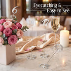 Novabright 20 Pcs Metal Table Numbers 1-20 for Wedding Reception, Silver - Image 5